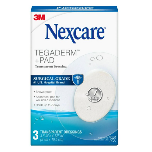 Nexcare Tegaderm + Pad Transparent Dressing - Oval 3 Pack