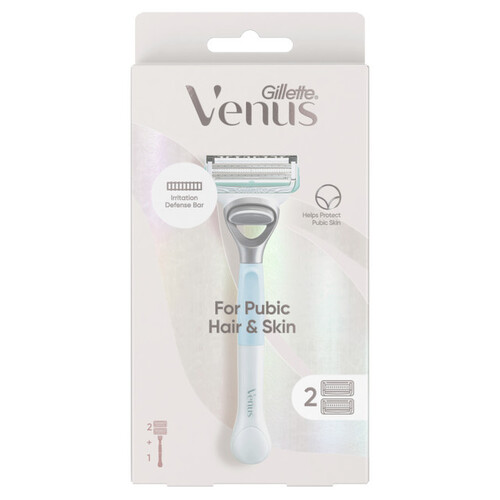 Venus Pubic Hair & Skin Razor with 2 Blade Refills