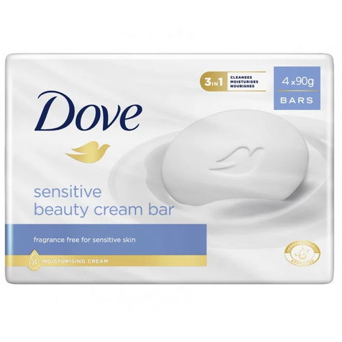 Dove Beauty Soap Bar Sensitive 90g 4 Pack
