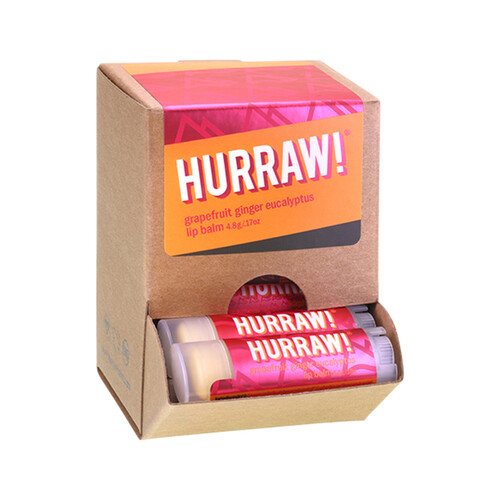 Hurraw! Lip Balm Grapefruit Ginger Eucalyptus 4.8g [Bulk Buy 24 Units]