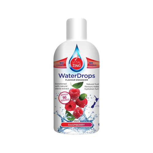 Vital Zing Water Drops (Flavour Enhancer with Stevia) Raspberry 45ml