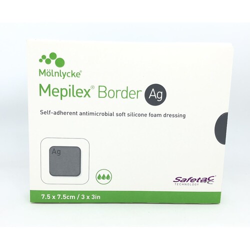 Mepilex Border Ag 7.5x7.5cm 5 Pack