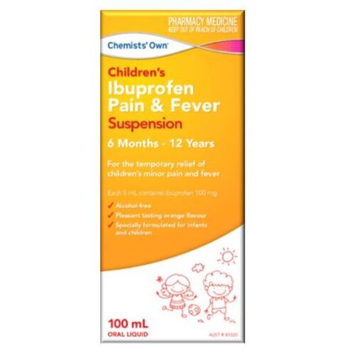 Chemists’ Own Children’s Ibuprofen Pain & Fever 6 Months - 12 Years 100mL (S2)