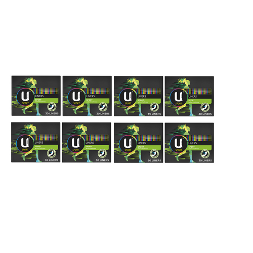 U by Kotex Sport Liners 30 Pack [Bulk Buy 8 Units]