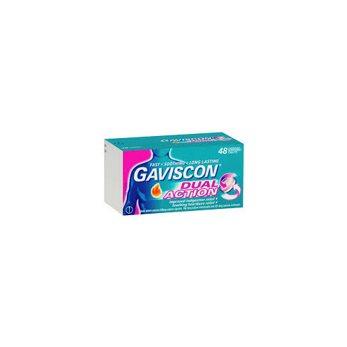 Gaviscon Tab Dual Action Peppermint 48