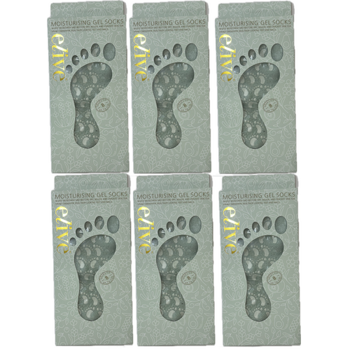 Elive Moisturising Gel Socks [Bulk Buy 6 Units]