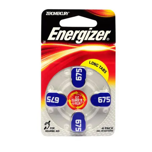 Energizer 675 Zinc Air Batteries 4 Pack