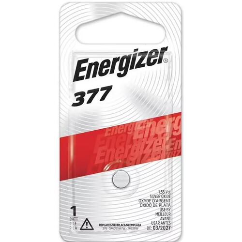 Energizer 377 Silver Oxide Button Battery 1 Pack