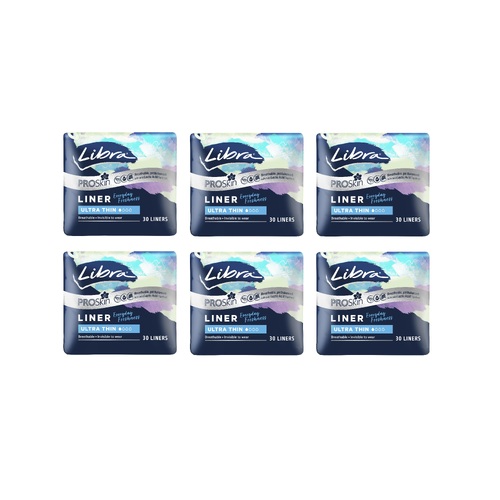 Libra Liner Ultrathin 30 Pack [Bulk Buy 6 Units]