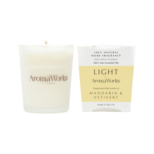 AromaWorks Light Candle Mandarin & Vetivert Small 75g