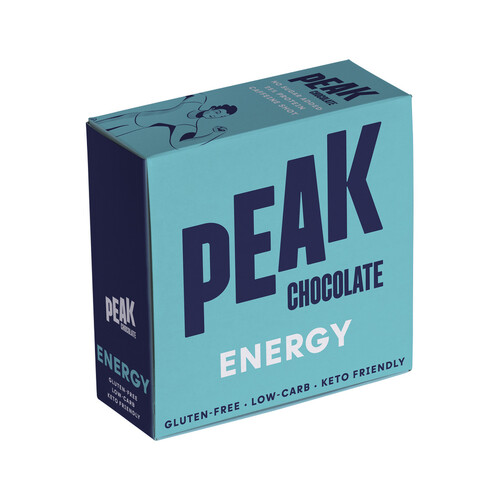 Peak Chocolate Dark Chocolate Bar Energy 80g [Bulk Buy 8 Units]