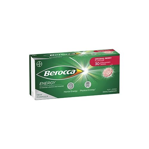 Berocca Energy Berry Flavour 30 Effervescent Tablets