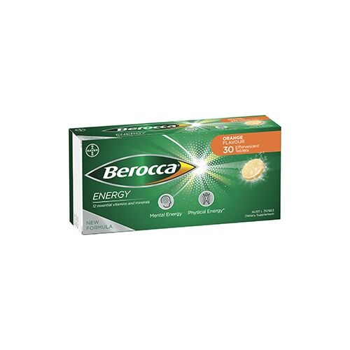 Berocca Energy Orange Flavour 30 Effervescent Tablets