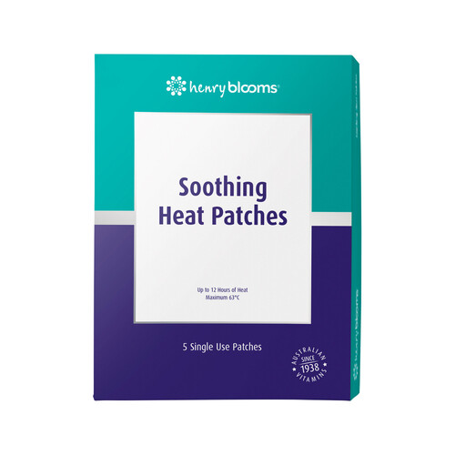 Henry Blooms Soothing Heat Patches (Single Use) x 5 Pack 