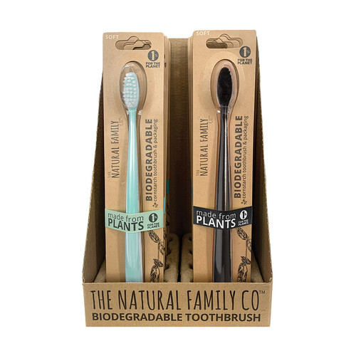 The Natural Family Co. Bio Toothbrush Pastel Mixed [Bulk Buy 8 Units]