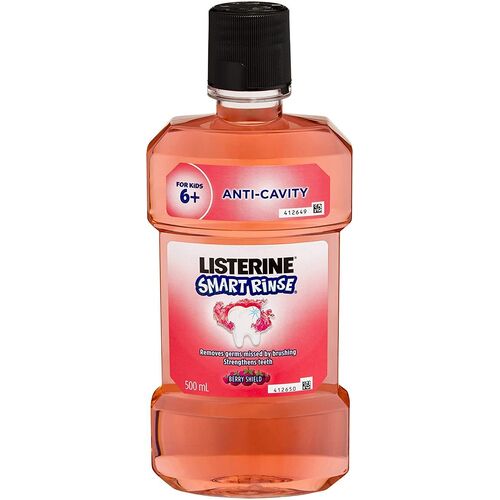 Listerine Smart Rinse Mouthwash for Kids Berry 500ml