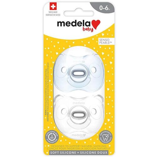 Medela Soft Silicone Duo Blue Soothers 0-6 Months