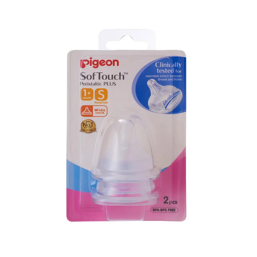 Pigeon Softouch Peristaltic Plus Teat Small 2 Pack