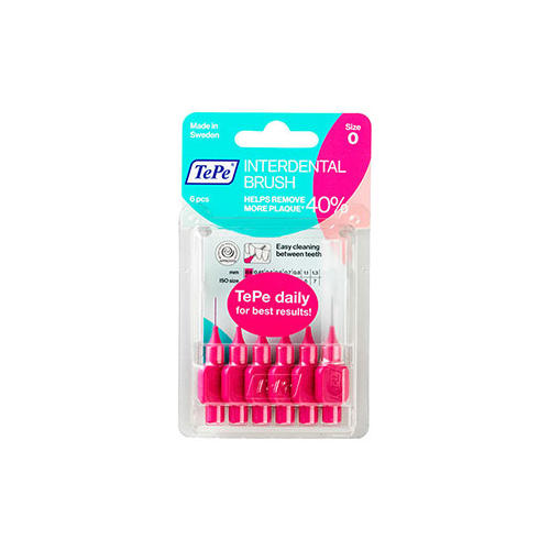 TePe Interdental Brush Size 0 Pink - 6 Pack
