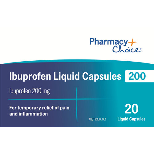 Pharmacy Choice Ibuprofen 200mg 20 Liquid Capsules