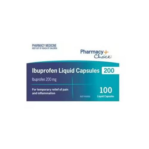 Pharmacy Choice Ibuprofen 200mg 100 Liquid Capsules