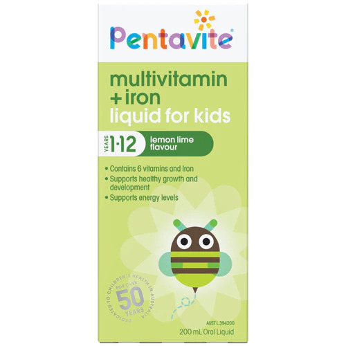 Pentavite Multi Vitamin +Iron For Kids 200ml