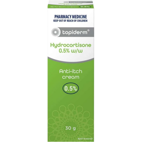 Topiderm Hydrocortisone Cream 0.5% w/w 30g (S2)