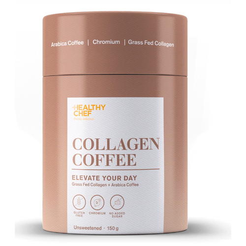 The Healthy Chef Collagen Coffee (Grass Fed Collagen + Arabica Coffee) Unsweetened 150g