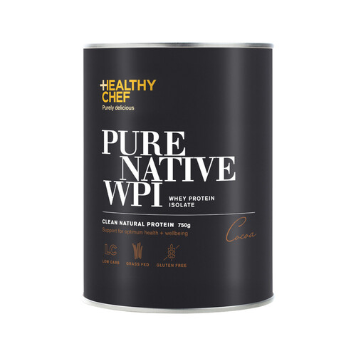 The Healthy Chef Pure Native WPI (Whey Protein Isolate) Cocoa 750g