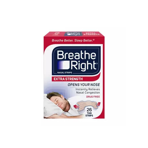 Breathe Right Extra Tan Drug-Free Nasal Strips for Congestion Relief
