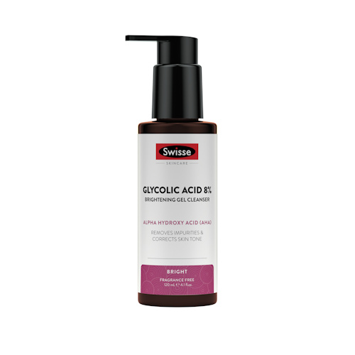 Swisse Skincare Glycolic Acid 8% Brightening Gel Cleanser 120ml
