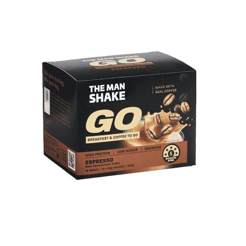 The Man Shake GO! Espresso 56g x 10 Pack