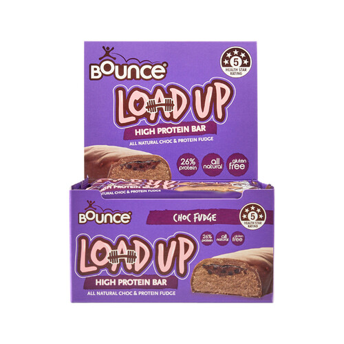 Bounce Load Up High Protein Bar Choc Fudge 60g [Bulk Buy 15 Units]