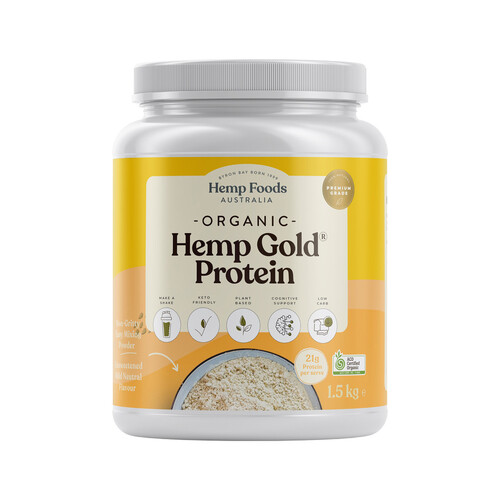 Hemp Foods Australia Organic Hemp Gold Protein 1.5kg
