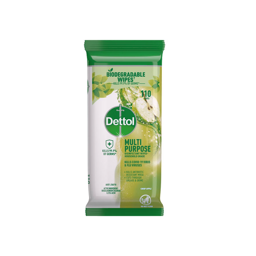 Dettol Multipurpose Disinfectant Cleaning Wipes Apple 110 Pack