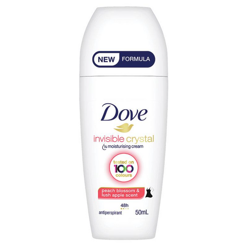 Dove Roll On Womens Invisible Crystal Antiperspirant 50ml
