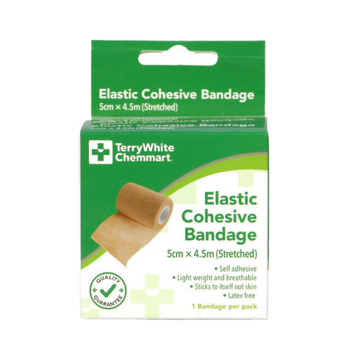 TWCM Elastic Cos Bandage Latex Free Tan 5cmx4.5m