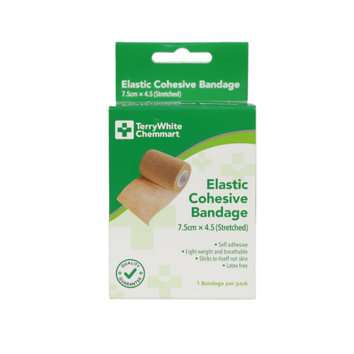 TWCM Elastic Cos Bandage Latex Free Tan 7.5cmx4.5m