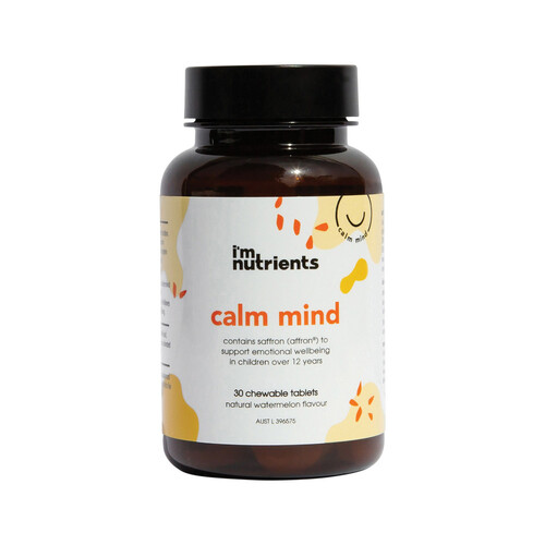 I'm Nutrients Calm Mind Chewable (Watermelon) 30 Tablets