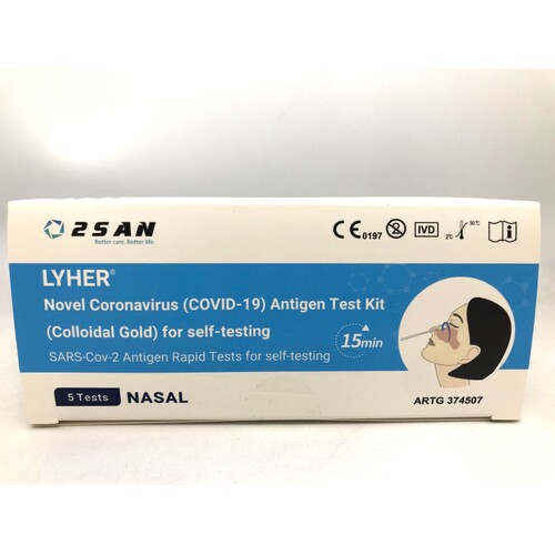2SAN COVID Rapid Antigen Nasal Test 5 Pack