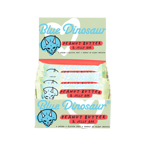 Blue Dinosaur Vegan Peanut Butter Bar and Jelly 45g [Bulk Buy 12 Units]