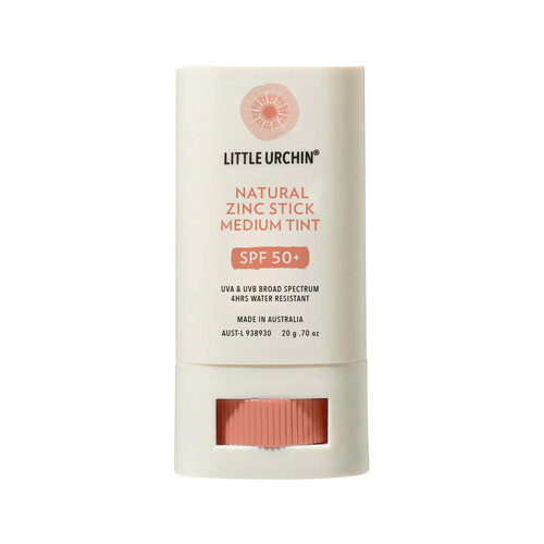 Little Urchin Natural Sunscreen Zinc Stick Medium Tint SPF 50 + 20g