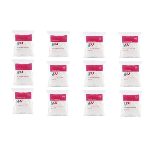 You Cotton Balls 120 Pack [Bulk Buy 12 Units] 
