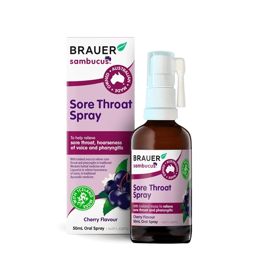Brauer Sambucus Sore Throat Spray 50ml
