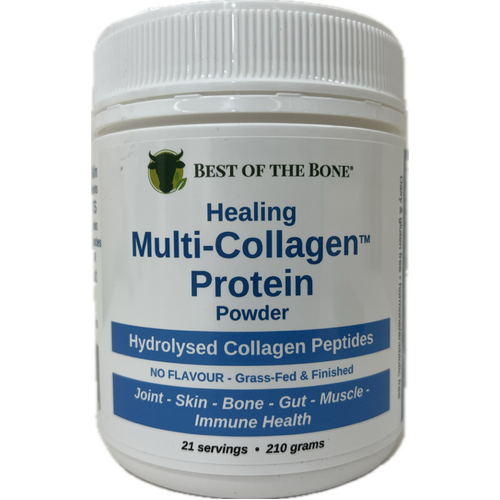 Best of the Bone Healing Multi-Collagen Protein Powder Hydrolysed Collagen Peptides Unflavoured 210g