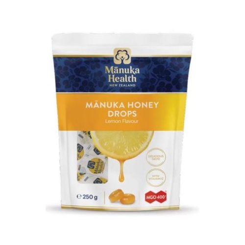 Manuka Health Manuka Honey Drops Lemon Pouch 58 Drops 250g
