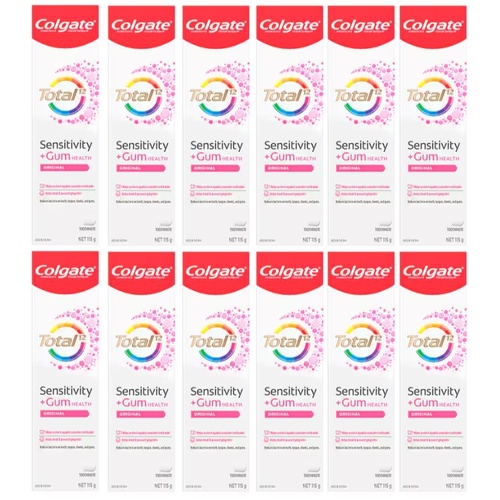 Colgate Toothpaste Total Sensitivity + Gum Original 115g [Bulk Buy 12 Units]