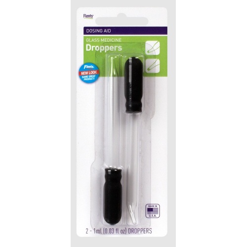 Flents Medicine Dropper - Twin Pack - Straight & Bent Tip