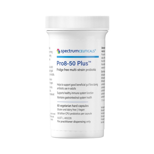 Spectrumceuticals Pro8 50 Plus (Fridge Free Multi-Strain Probiotic) 60 Vegan Capsules