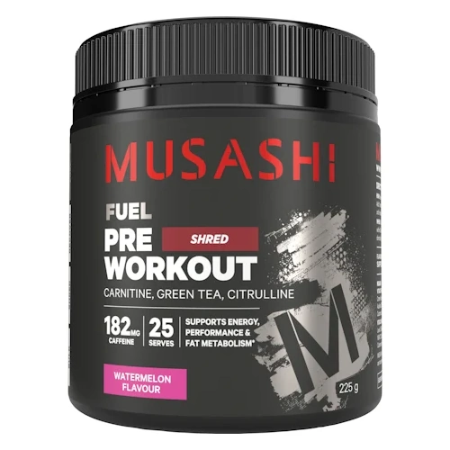 Musashi Pre Workout Shred Watermelon 225g